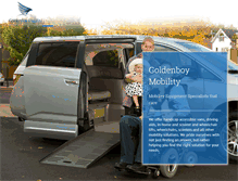 Tablet Screenshot of goldenboymobility.com
